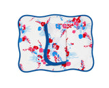 Demoiselles Red/Blue Printed Placemat/Napkin Set