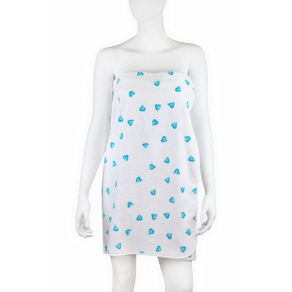 Coeurs Turquoise Terry Wrap