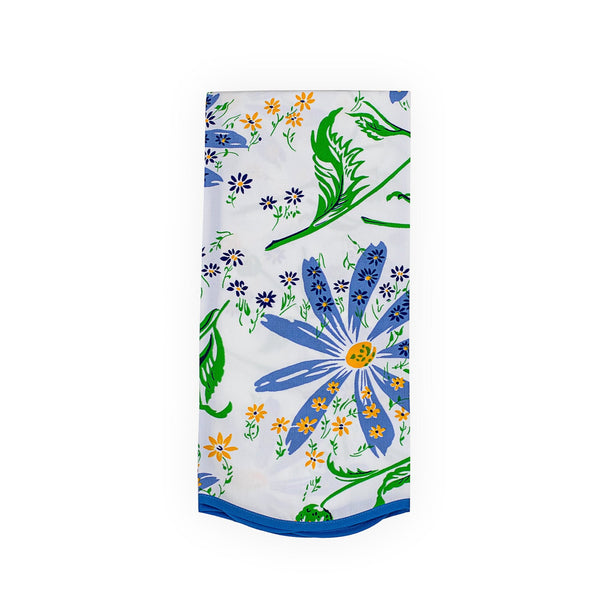 Marguerites Blue/Green Printed Guest Towel