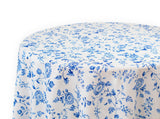 Mers de Chine Blue Printed Linen Tablecloths