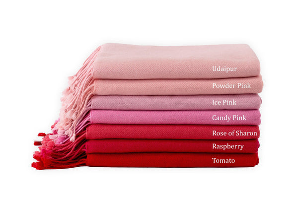 Candy Pink Cashmere Throw