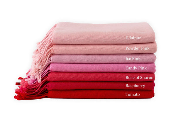 Ice Pink Cashmere Throw
