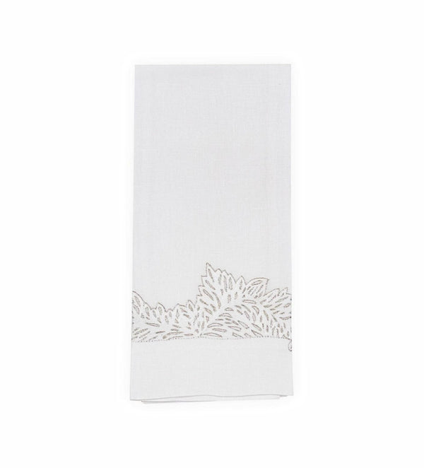 Givre d'Hiver White/Silver Emb. Guest Towel