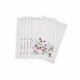 Baies Roses Emb. Cocktail Napkin Sets