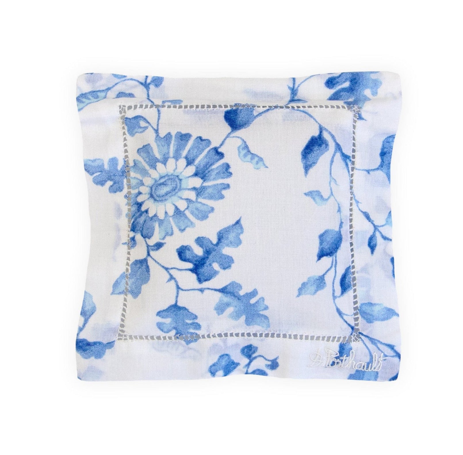 Mers de Chine Blue Emb. Square Sachet