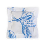 Muguet Blue Emb. Square Sachet