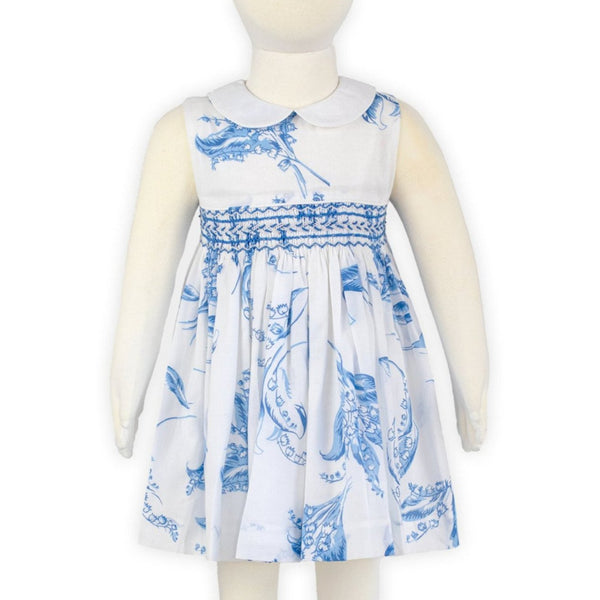 Heloise Smocked Dress - Muguet Blue