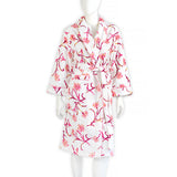 Carnations Pink/Burgundy Terry Robes