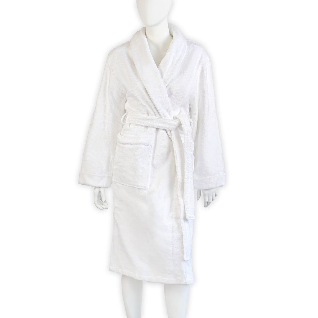 Porthault D Terry Robe White – Solid