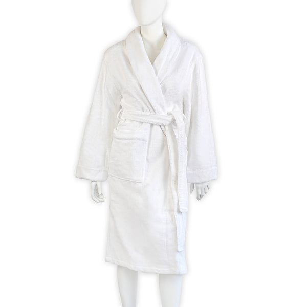 Solid White Terry Robe