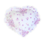 Violettes Lilac Scallop White Heart-Shaped Shams