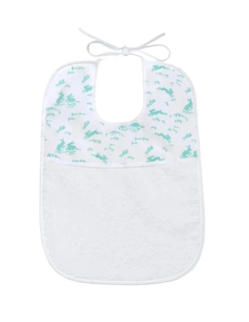 Lapins Mint Green Printed Bib