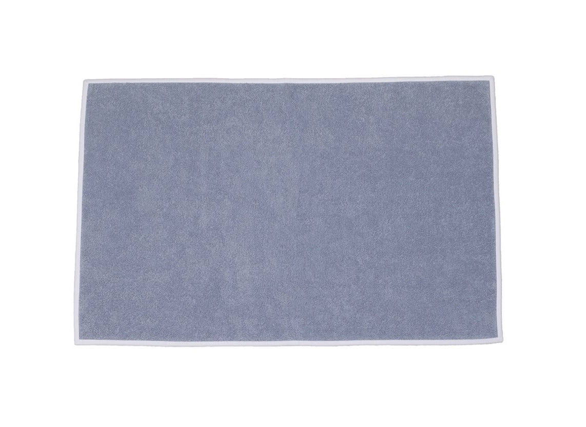 Solid #35 Dark Grey / Straight White Towels – D Porthault