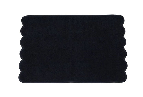 Solid Black / Scallop Black Towels