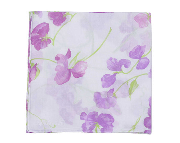 Printed Pois de Senteur Lavender Handkerchief