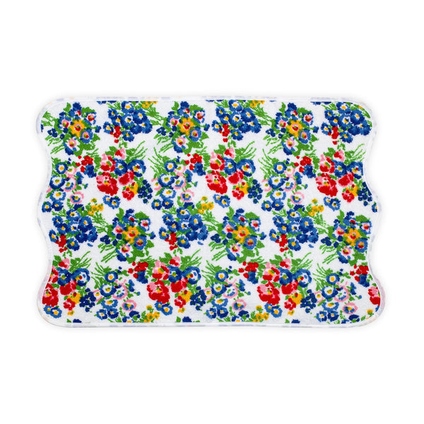 New York Mille Fleurs Multi / White Bias Towels