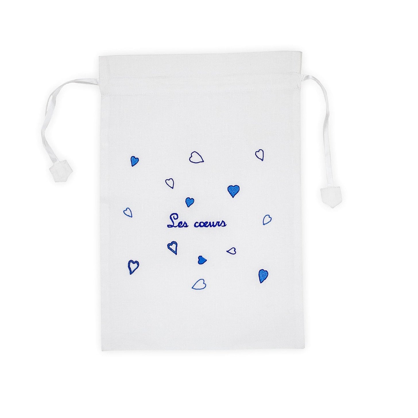 Coeurs Blue Emb. Lingerie Bags