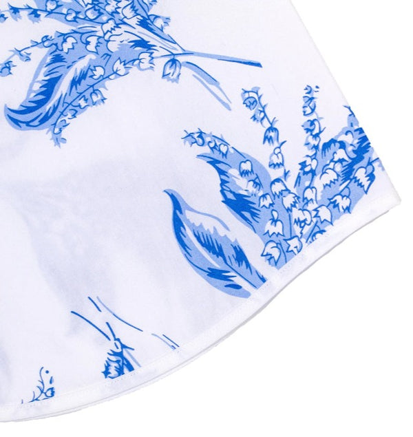 Muguet Blue Printed Tablecloth