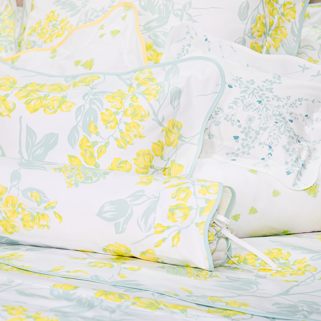 Glycines Green/Yellow Bed Linens