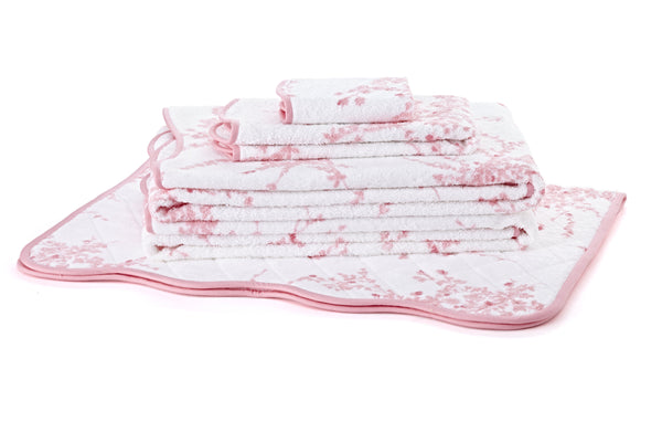 Jeté de Fleurs Pink Towels