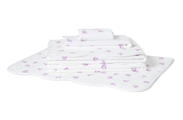 Coeurs Lavender Towels