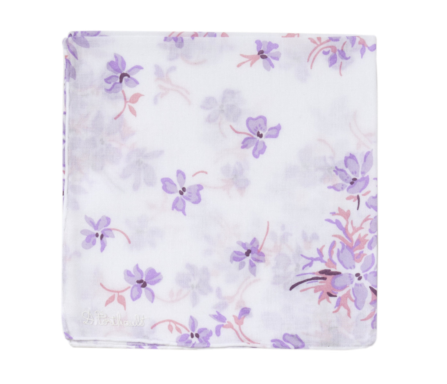 Printed Violettes Lilac Handkerchief