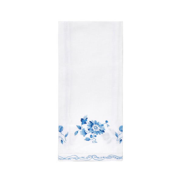 Mers de Chine Blue Emb. Guest Towels