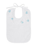 Coeurs turquoise Printed Bibs