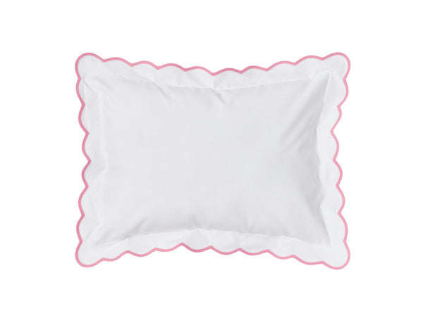 White with #206 Light Pink Scallop Bed Linens