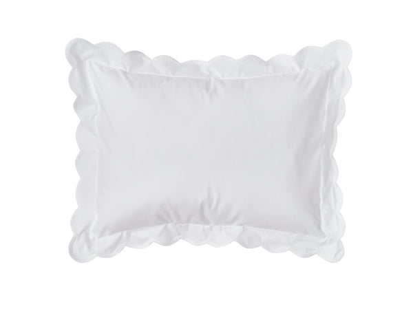 White with White Scallop Bed Linens