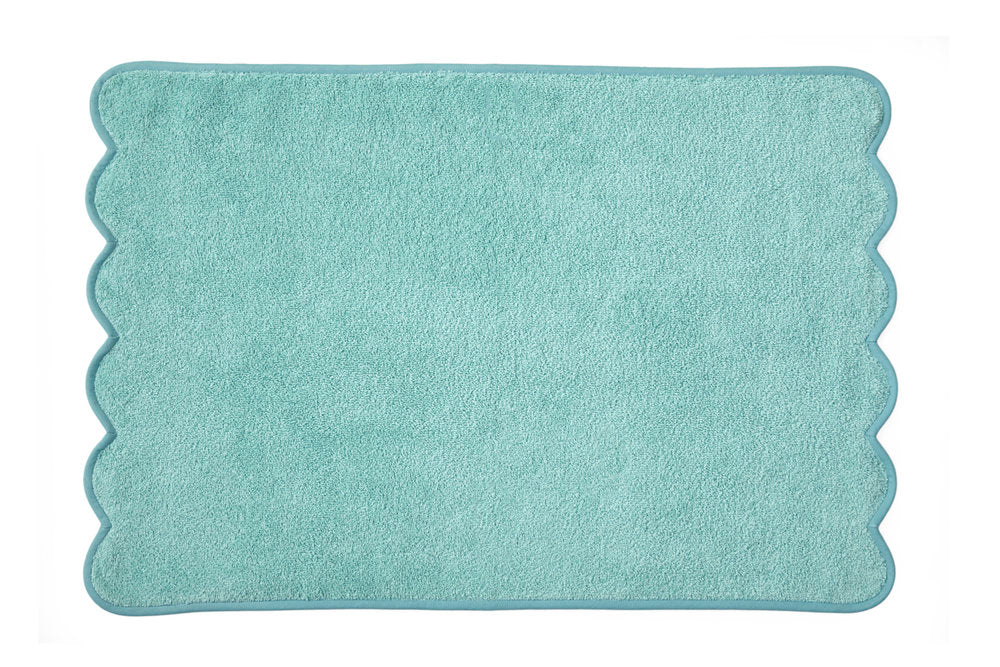 Solid #194 DP Blue / Scallop DP Blue Towels