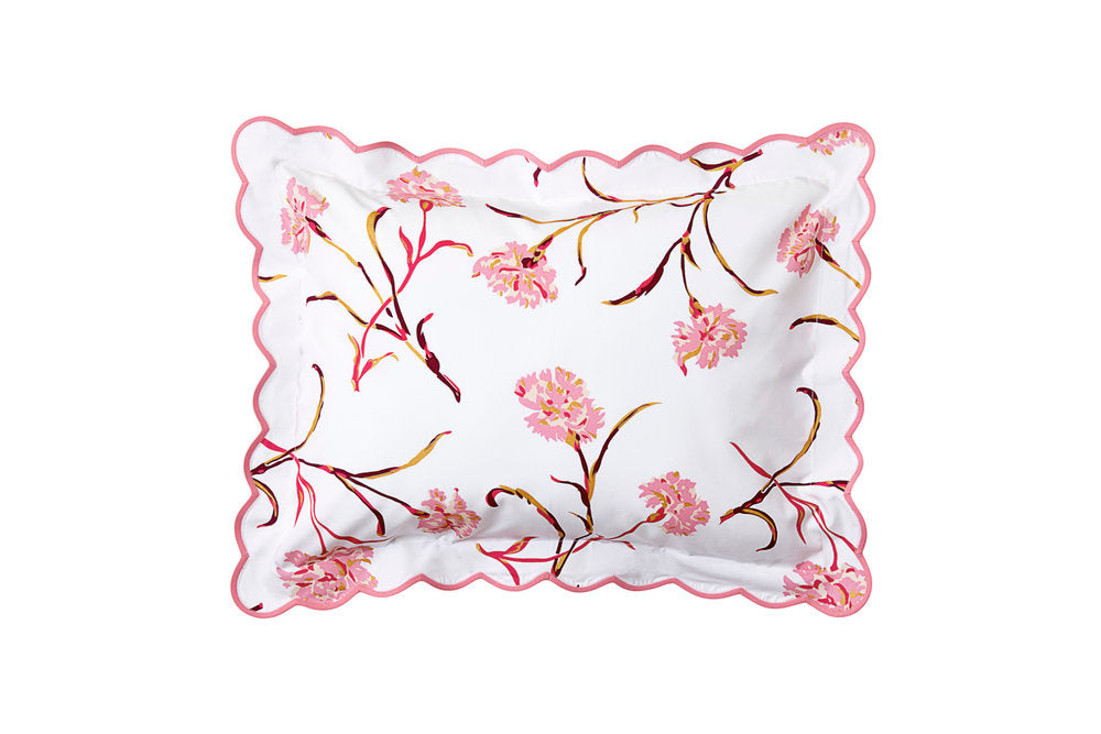 Carnations Pink/Burgundy Bed Linens