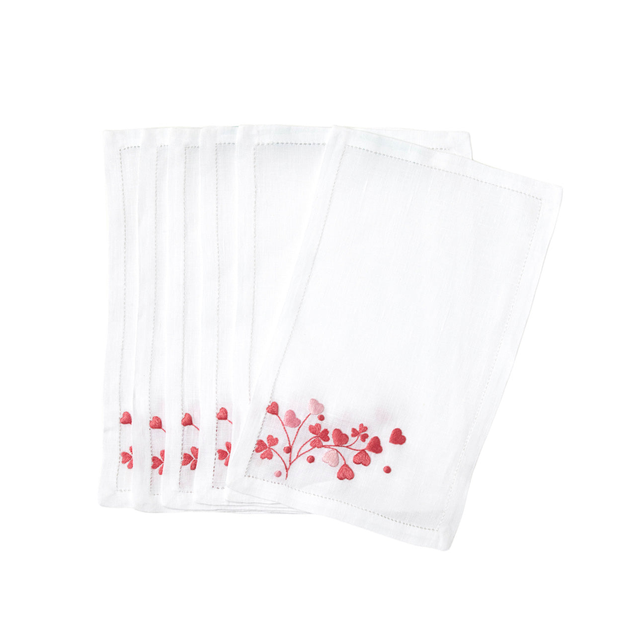 Anagramme Pink Emb. Cocktail Napkin Sets