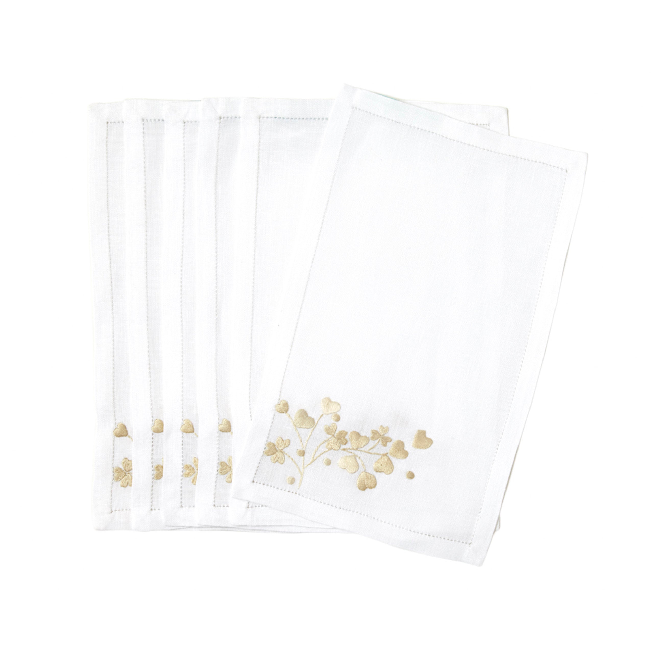 Anagramme Ivory Emb. Cocktail Napkin Sets