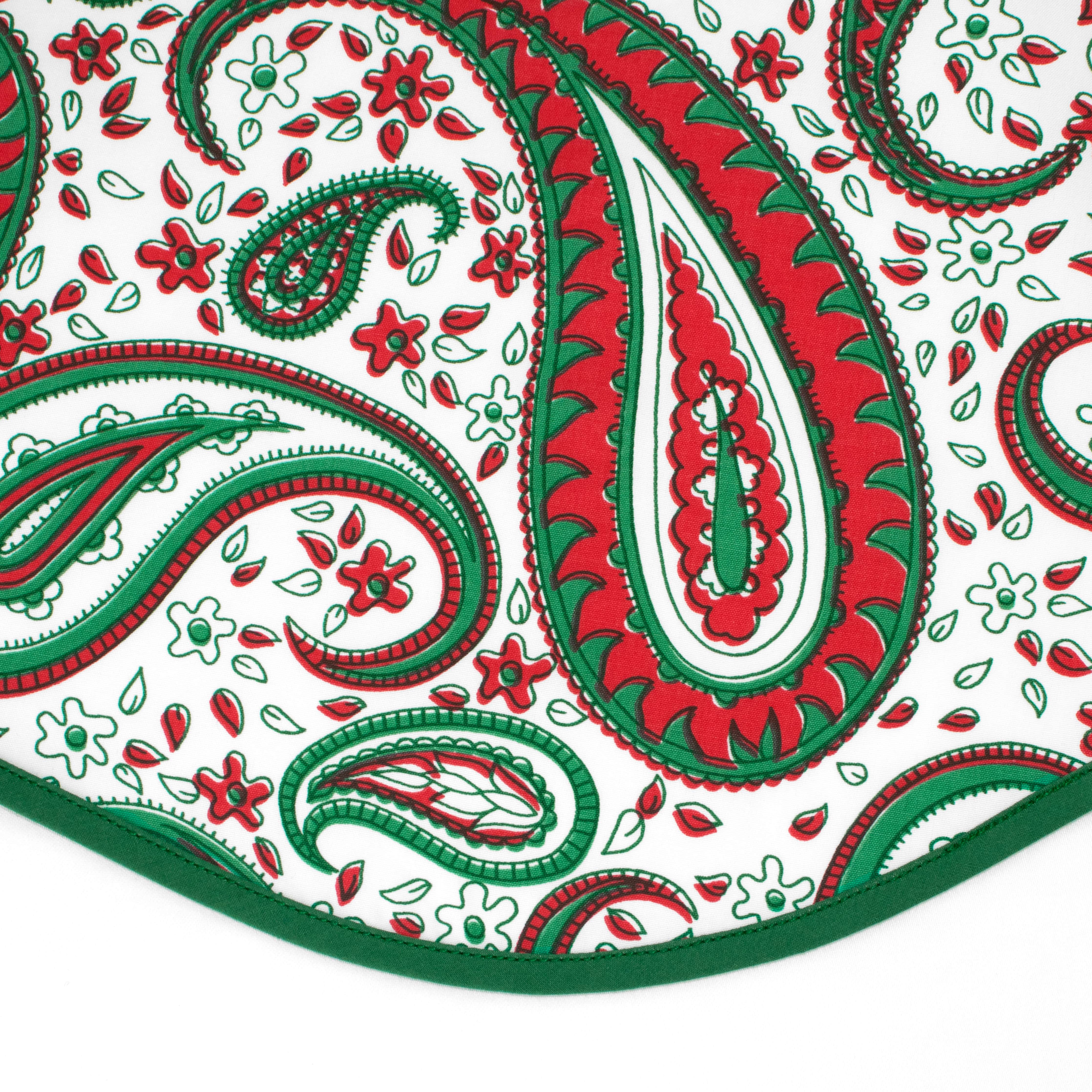 Cachemire Green/Red Printed Tablecloths