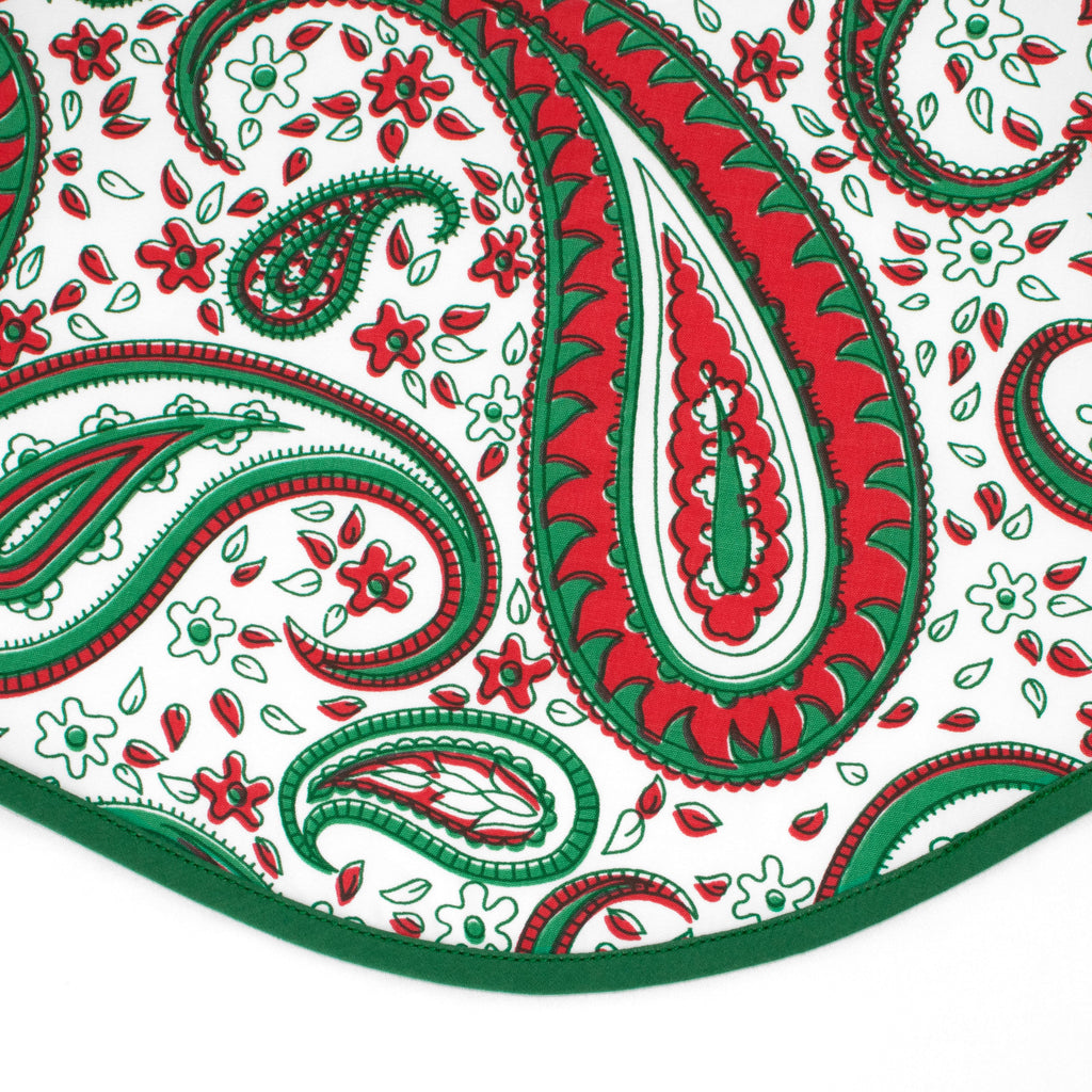 Cachemire Green/Red Printed Tablecloths