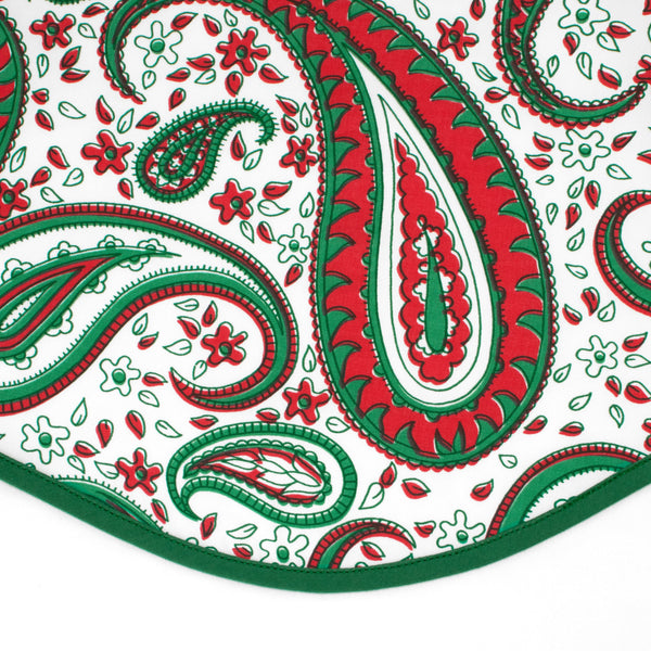 Cachemire Green/Red Printed Tablecloth