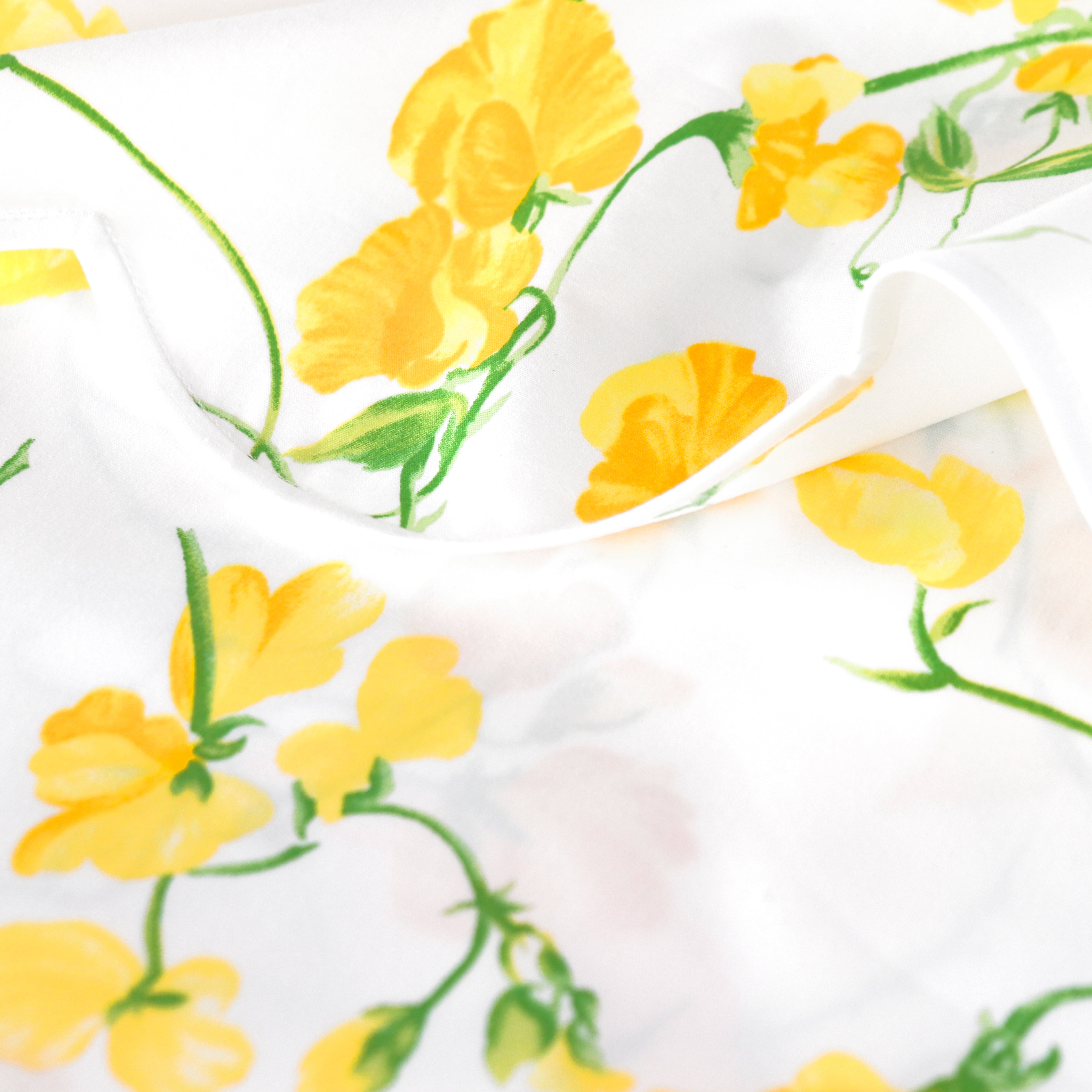 Pois de Senteur Yellow Bed Linens
