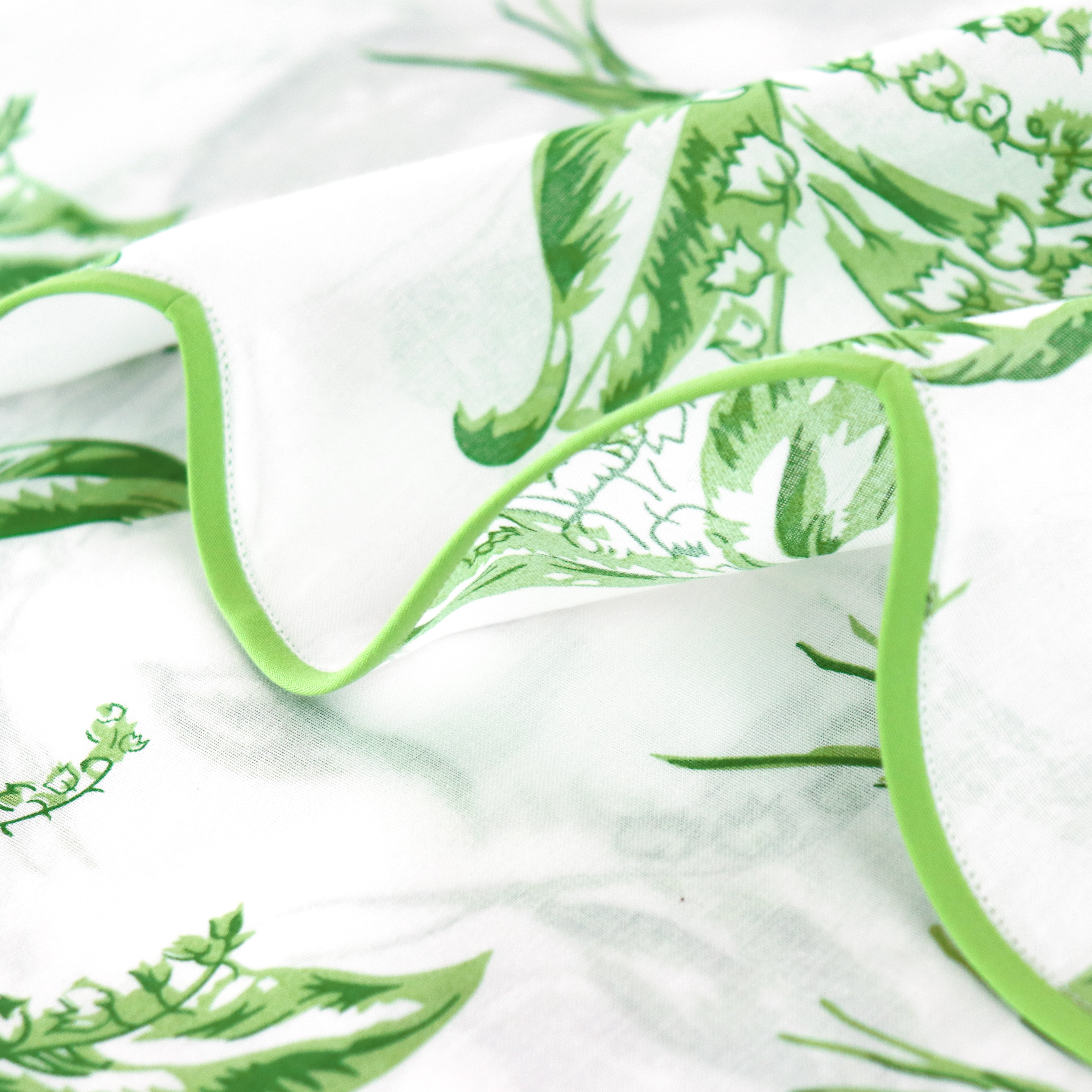 Muguet Green Voile Bed Linens