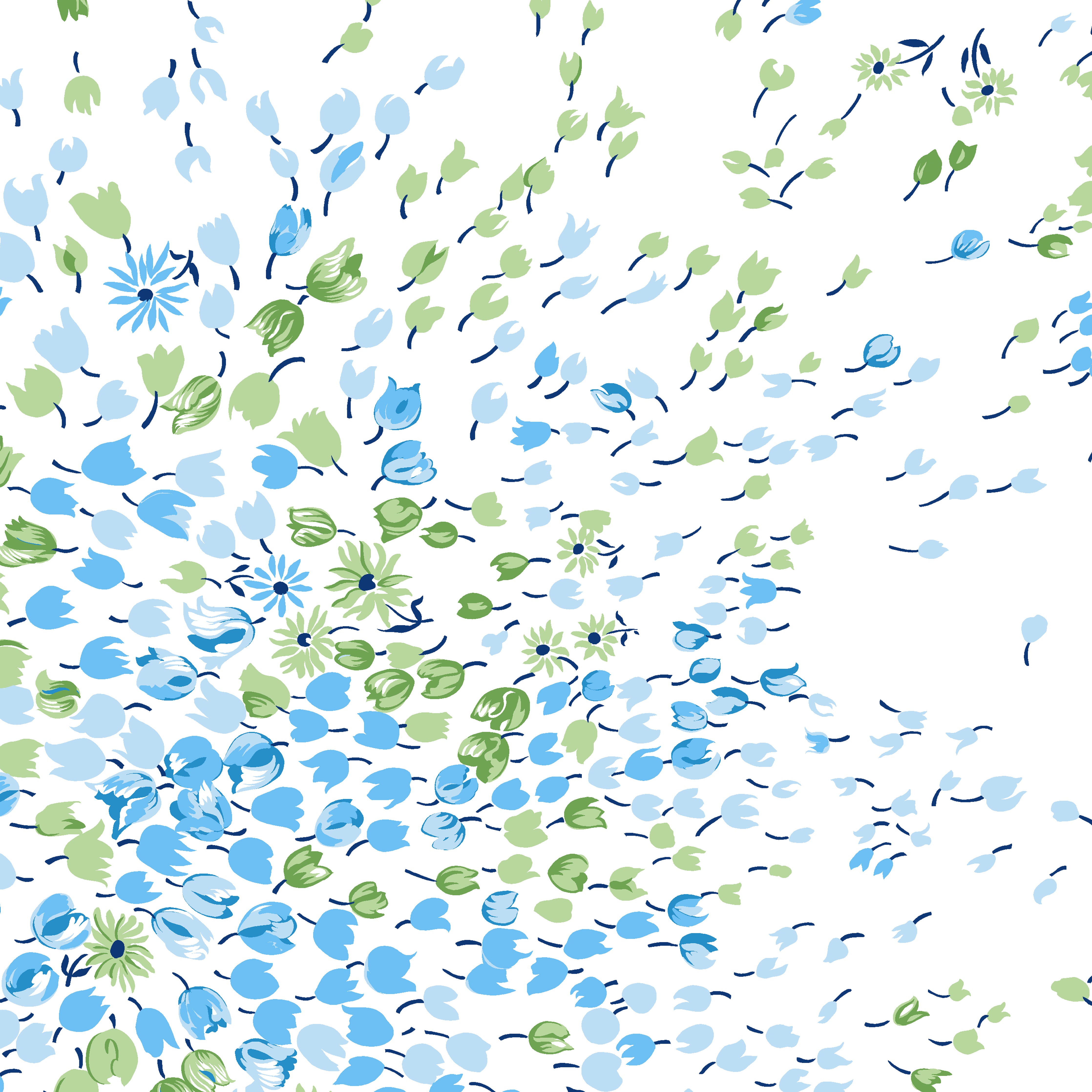 Bouquet Eclaté Blue/Green Bed Linens