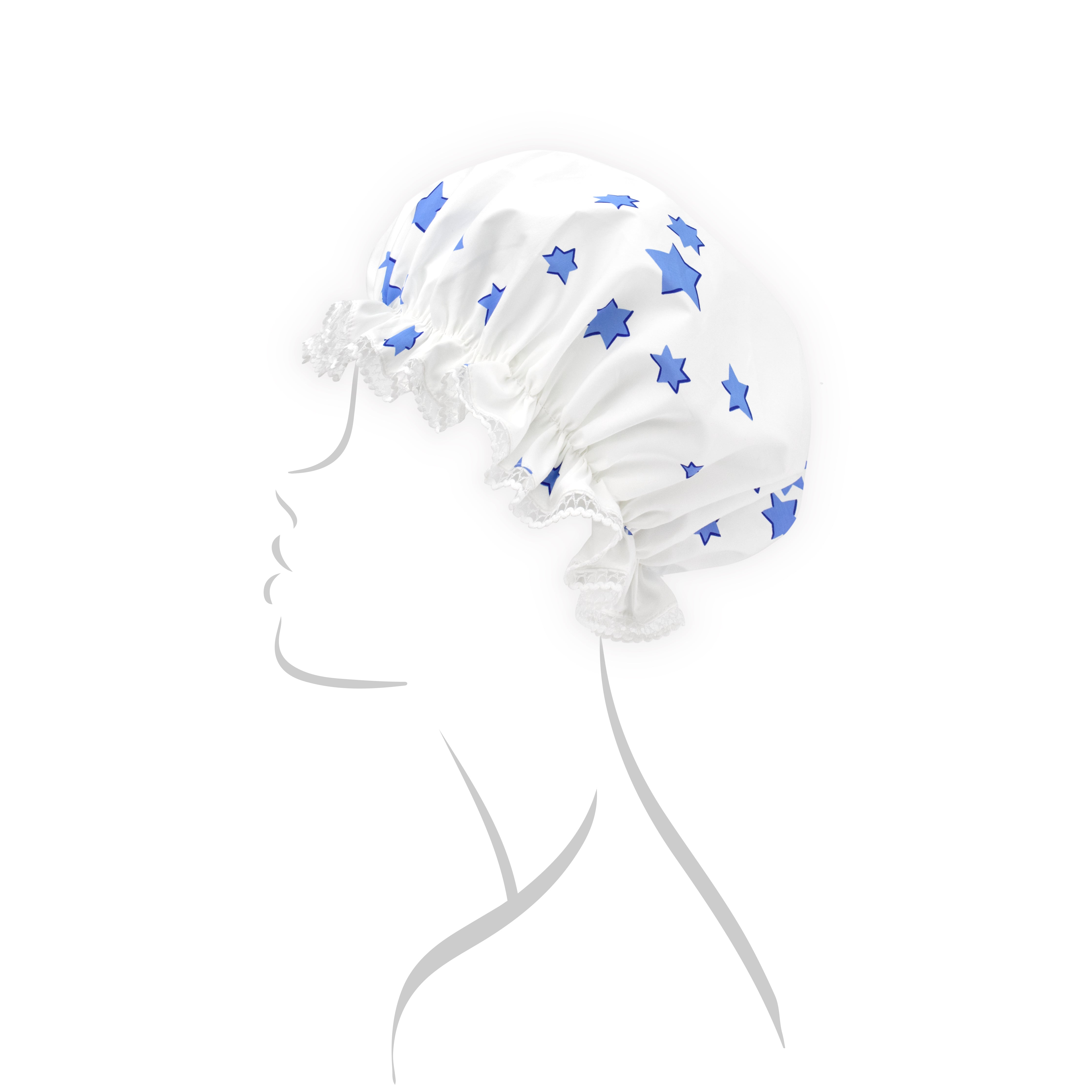 Etoiles Blue Shower Cap