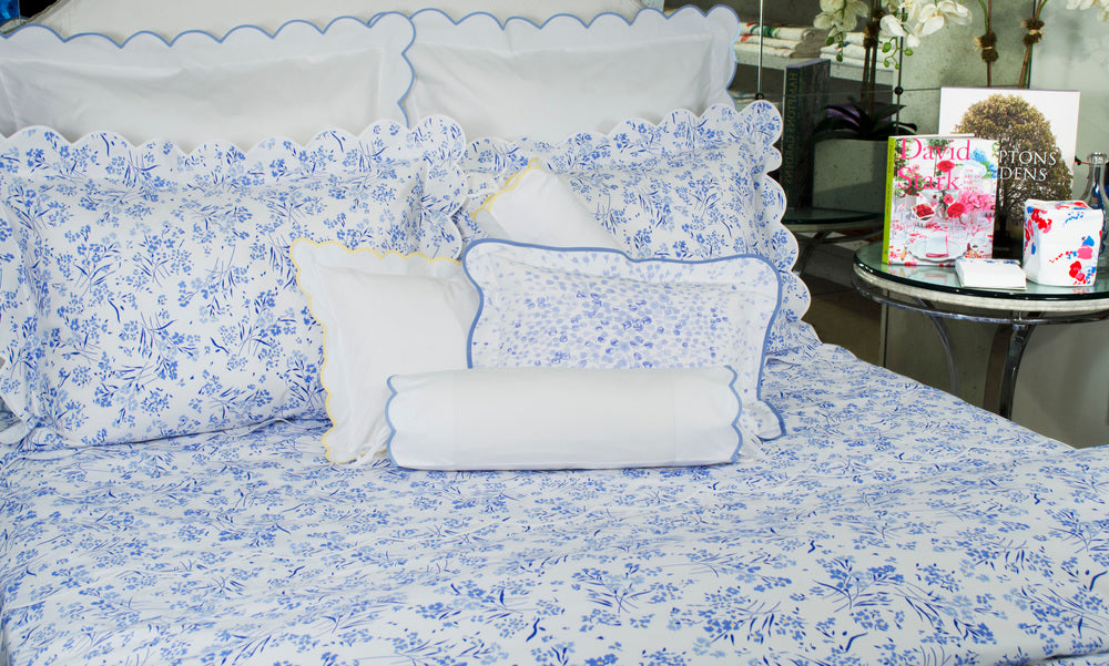 Fleurs des Champs Blue Bed Linens