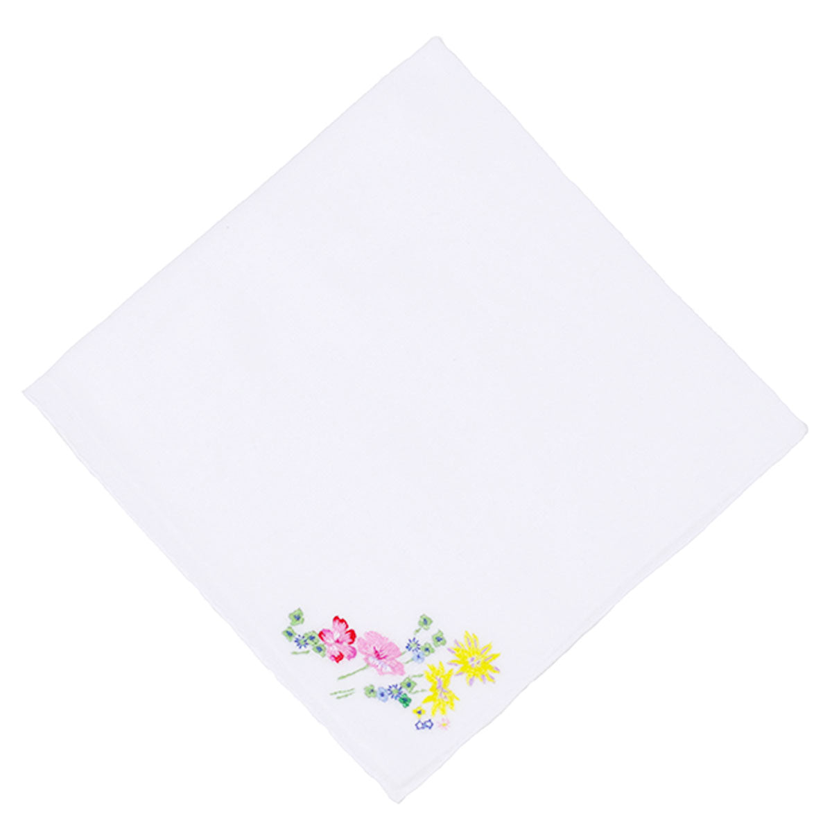 Embroidered Fleurs d'Avril Handkerchief