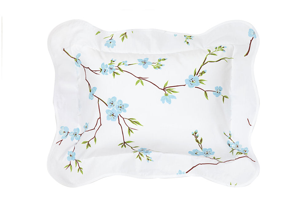 Fleurs de Pêcher Blue Bed Linens