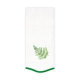 Feuilles Green/Silver Emb. Guest Towels