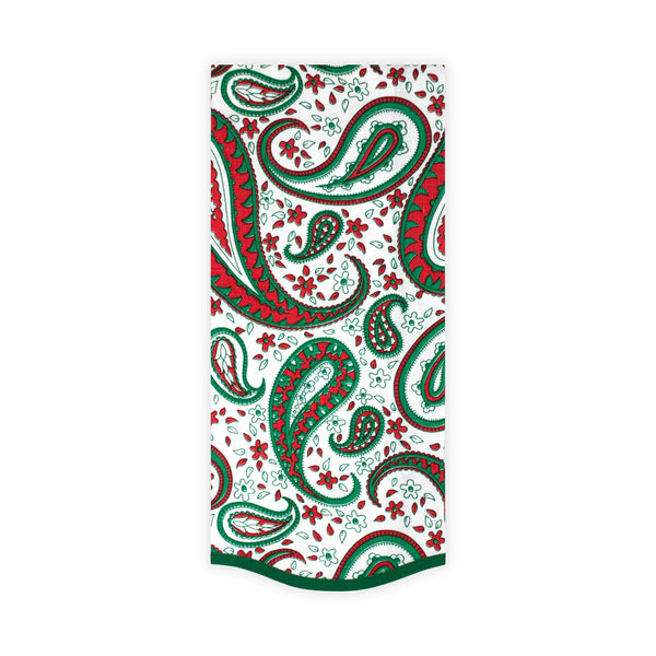 Cachemire Green/Red Printed Guest Towel