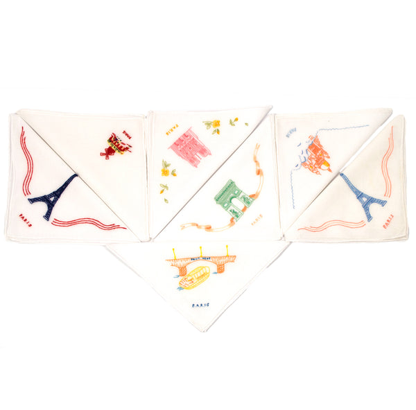 Embroidered Pont Neuf Handkerchief