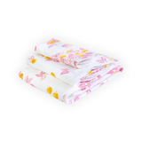 Pommiers Pink/Yellow Bath Sheets & Washcloths