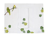 Jungle Bird Perruches Emb. Placemat/Napkin Sets