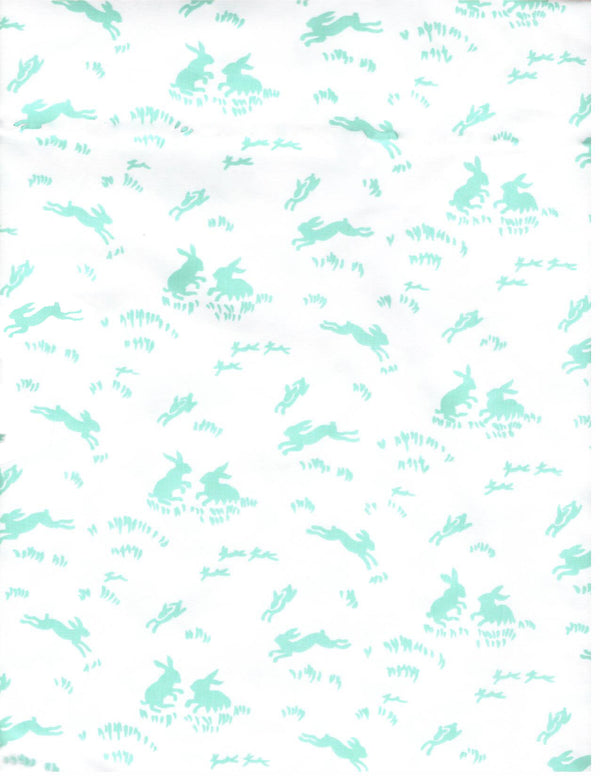 Lapins Mint Green Fitted Crib Sheet